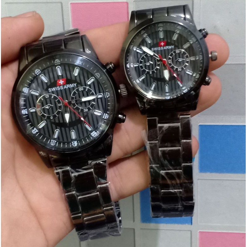 Jam Tangan Couple/Pria/Wanita Korea Style Crono Hiasan SA-17 (Harga 1pcs) Stainliss