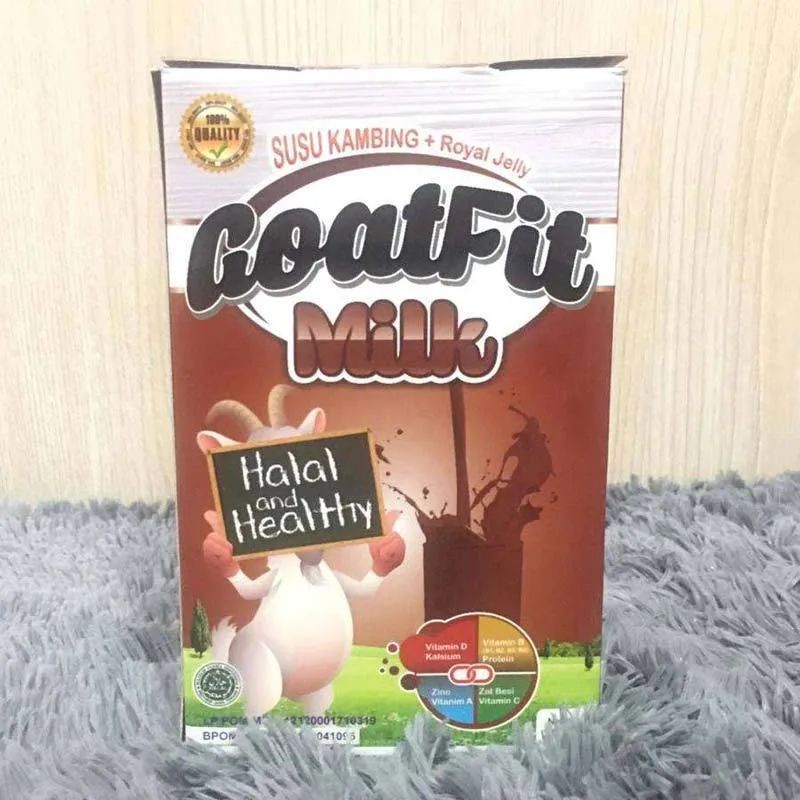 

Susu kambing Etawa Goatfit Milk Cokelat Plus Royal Jelly isi 200G