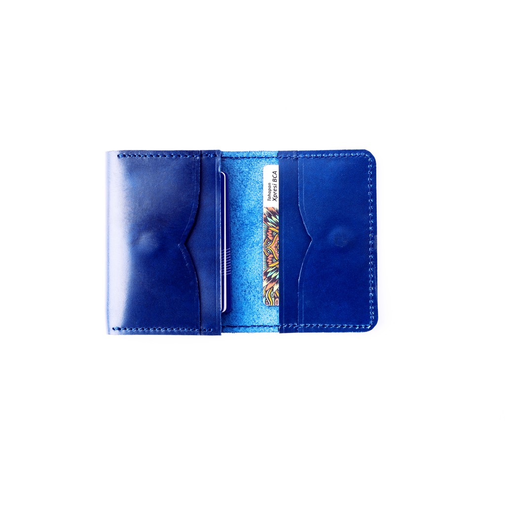 DOMPET KARTU CARD HOLDER KULIT ASLI - NAVY