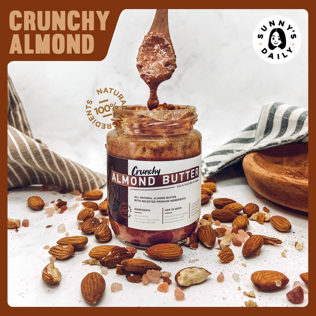

Sunny's Daily Crunchy Almond Butter | Selai Almond 100% Natural |225gr