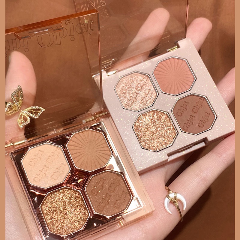 DIKALU Mini Jewerly Eyeshadow Korean Pallete Matte 4 Warna Waterproof And Drable XX050