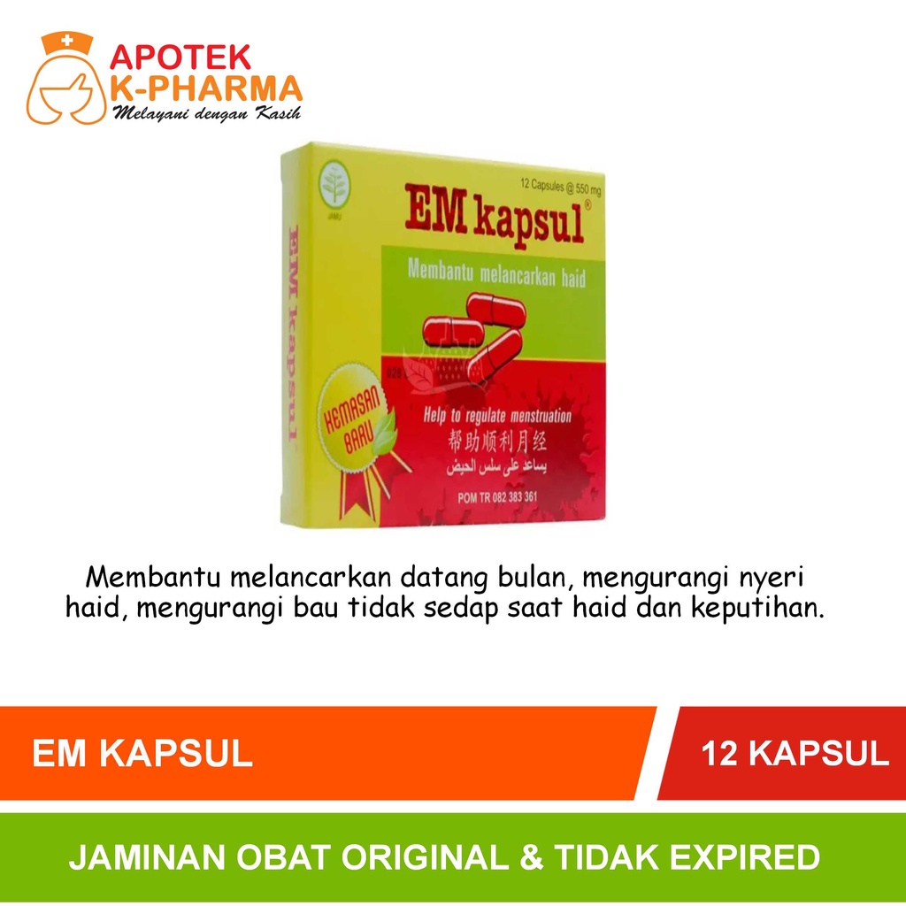 Em Kapsul Isi 12 Tablet Obat Original Borobudur