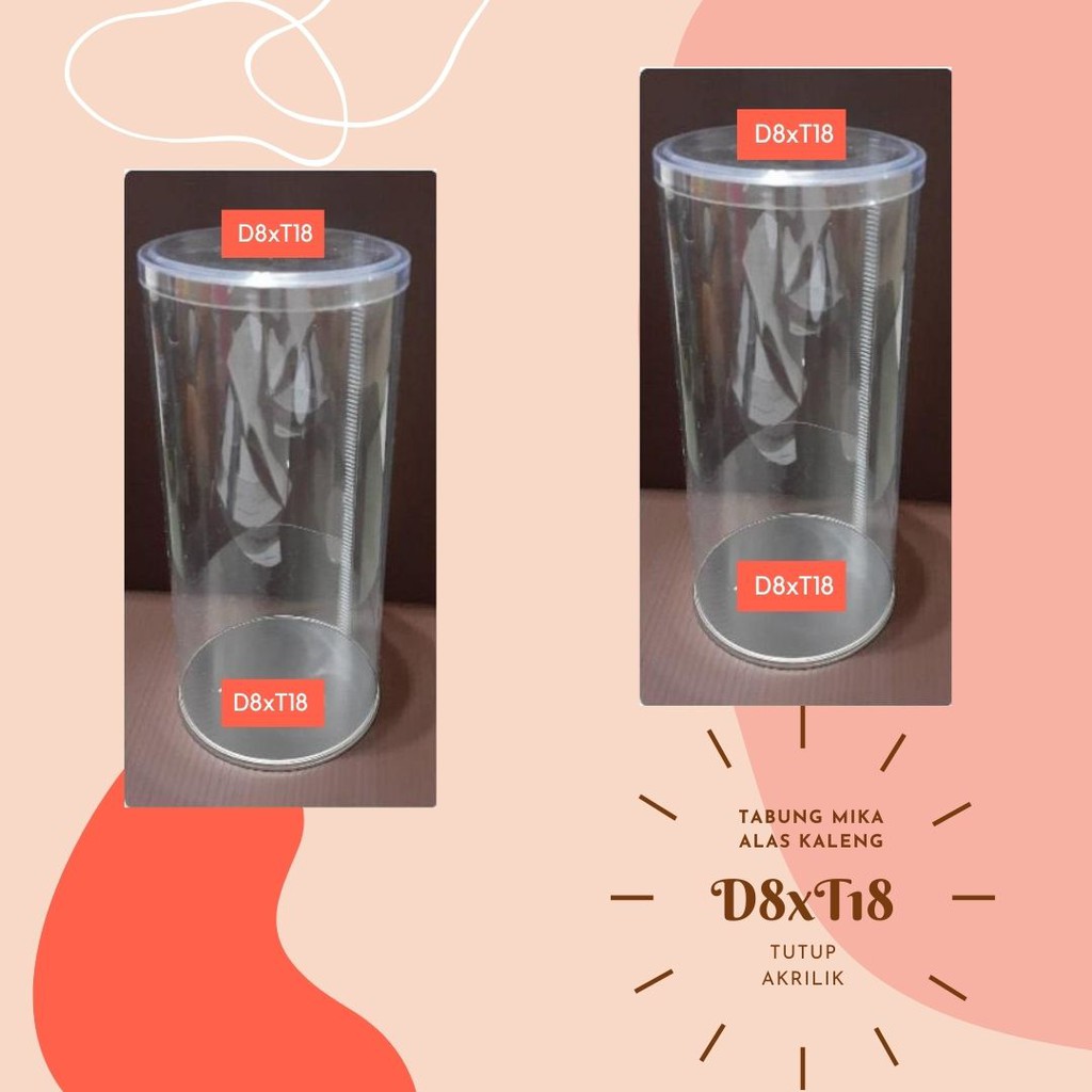 Tabung Mika Toples Kue Mika Tabung Lentur Tempat Souvenir Tempat penyimpanan Produk Usaha Anda