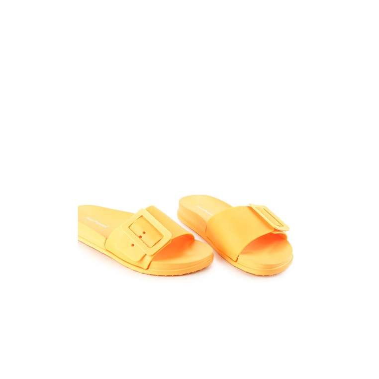 SANDAL SLIDE WANITA HUSH PUPPIES ORIGINAL CASUAL BRANDED YELLOW HW20