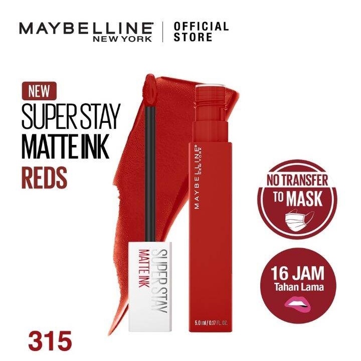 ORI 100% Maybelline Superstay Matte Ink Liquid Matte Lipstick Make Up Tahan Lama Hingga 24 Jam lipstik lipstick maybelin maybeline lipten maybeline my beline supertstay lipstik maybelline ori tahan lama lip matte maybelline original 220 Ambitios 385-315 Extraordinary