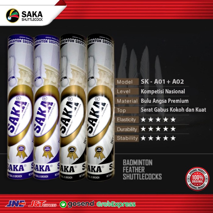 10 SLOP MIX MODEL SHUTTLECOCK SAKA SHUTTLECOCK BADMINTON KOK BULUTANGKIS BADMINTON