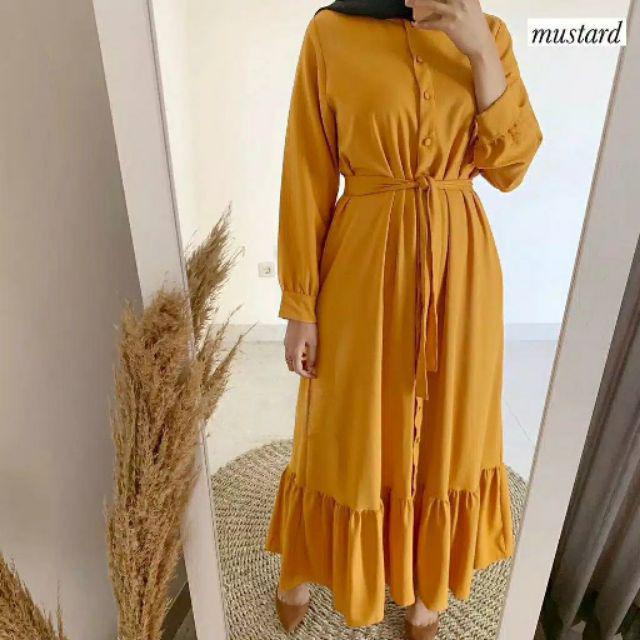 Naya Dress Ukuran Size S M L XL 2XL 3XL 4XL XXL XXXL  XXXXL 2L 3L 4L 5L  Dress Wanita Jumbo Gamis Big Size Baju Korea Over Size