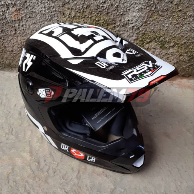 RSV Helmet Orca Nectar Hitam - Helm Trail Supermoto Fullface