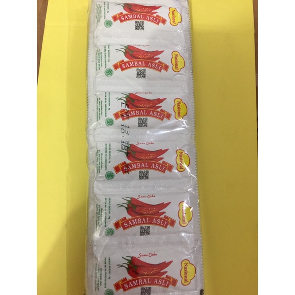 Saos Nasional Sambal asli stick isi 24 pcs @ 9gr saus stik