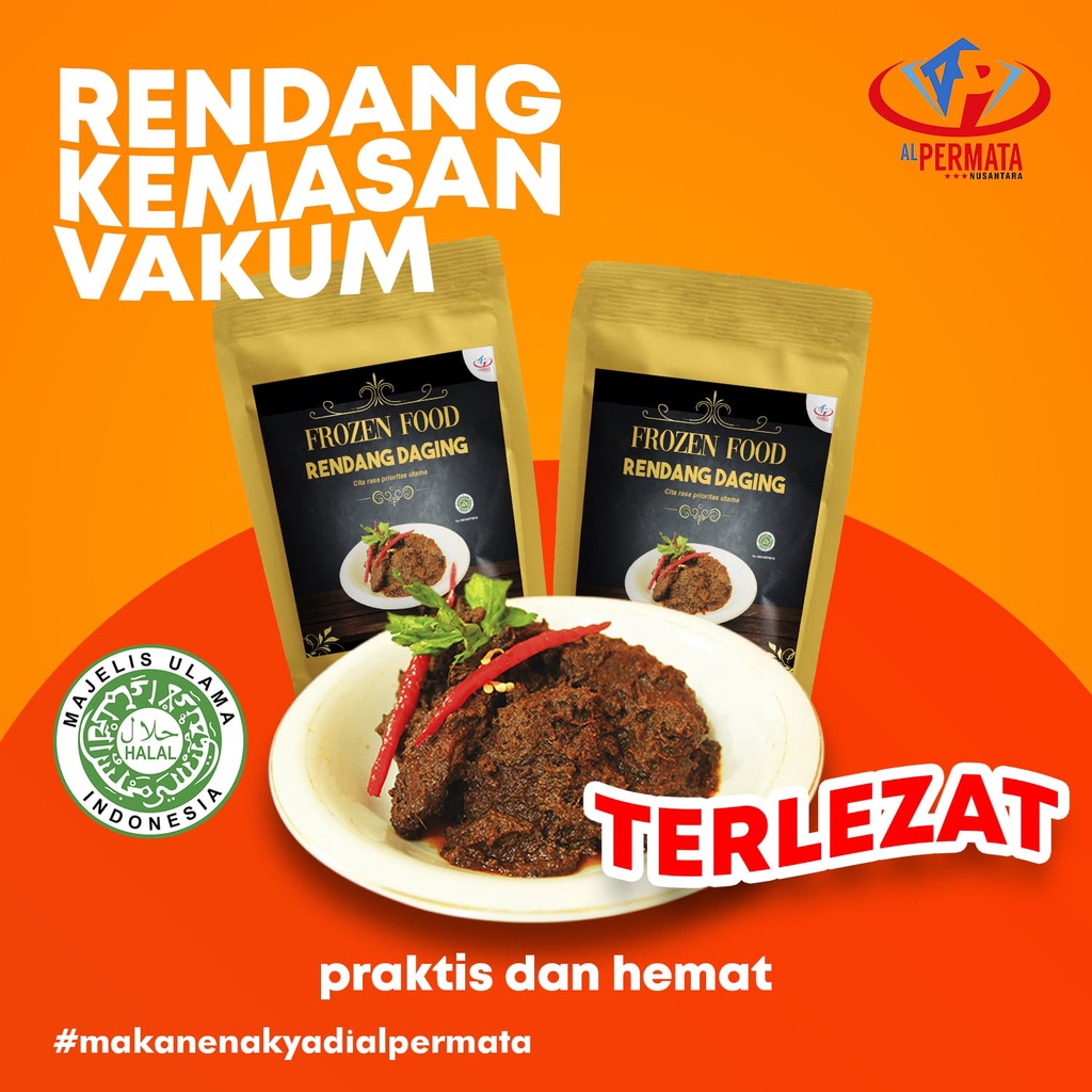 

Rendang Kemasan Frozen Halal Makanan Beku Makanan Siap Saji Alpermata Nusantara 250 Gram