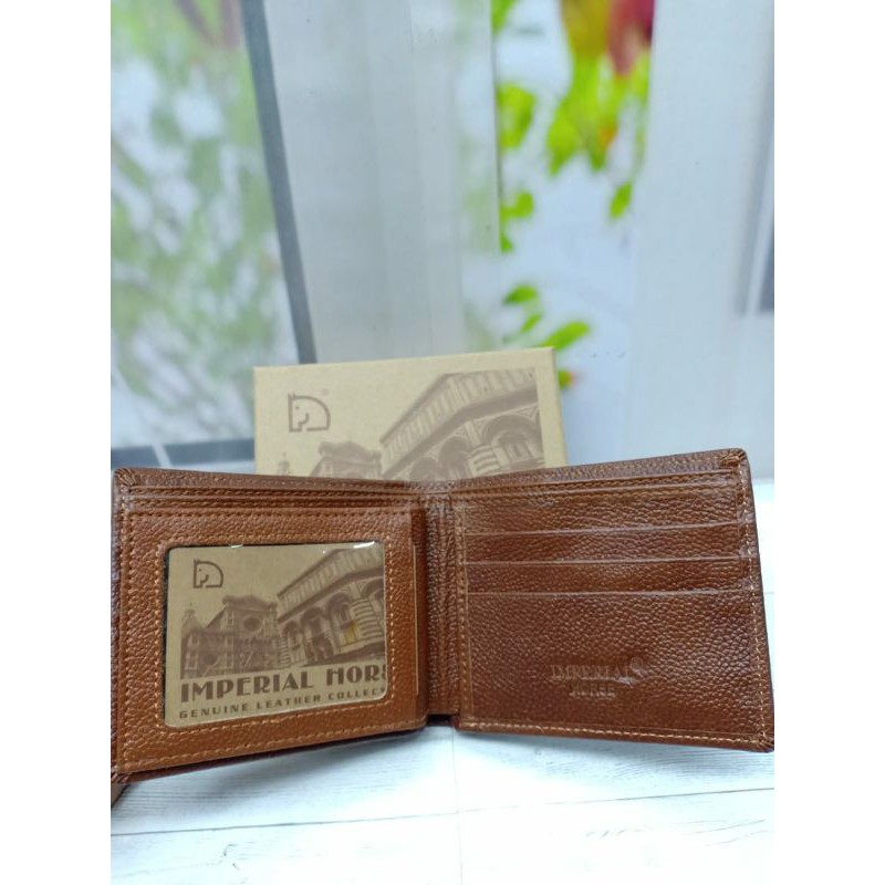 (DOMPETMURAHSTUFF) Dompet Kulit Asli. Dompet Pria Kulit. Dompet Imperial Horse logo timbul Motif B