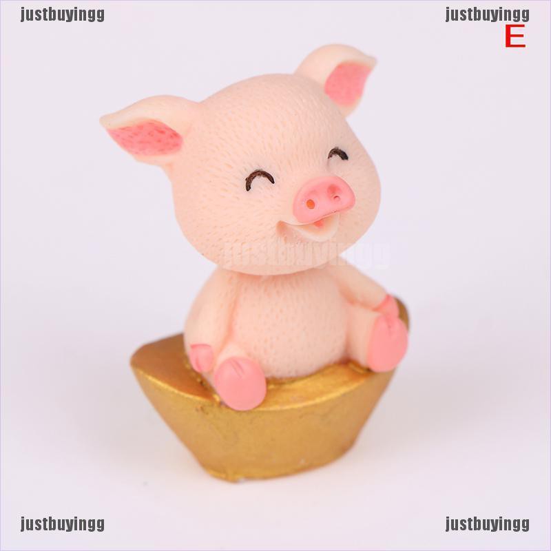 JB✪ Fortune Pig Miniature Figurine Fairy Garden Dollhouse Decor Micro Landscape