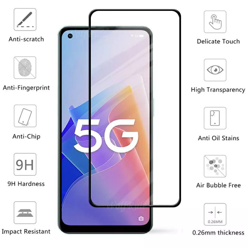 TEMPERED GLASS RENO 7 5G 7Z 5G TG LAYAR ANTIGORES KACA FULL COVER