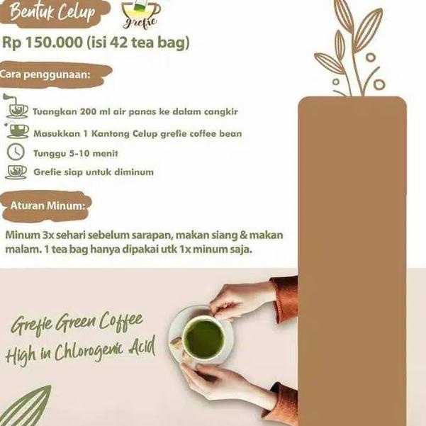 

[PRODUK 0K6JN] Grefie Green Coffee Bean Biji/ Celup Kopi Hijau ZJE