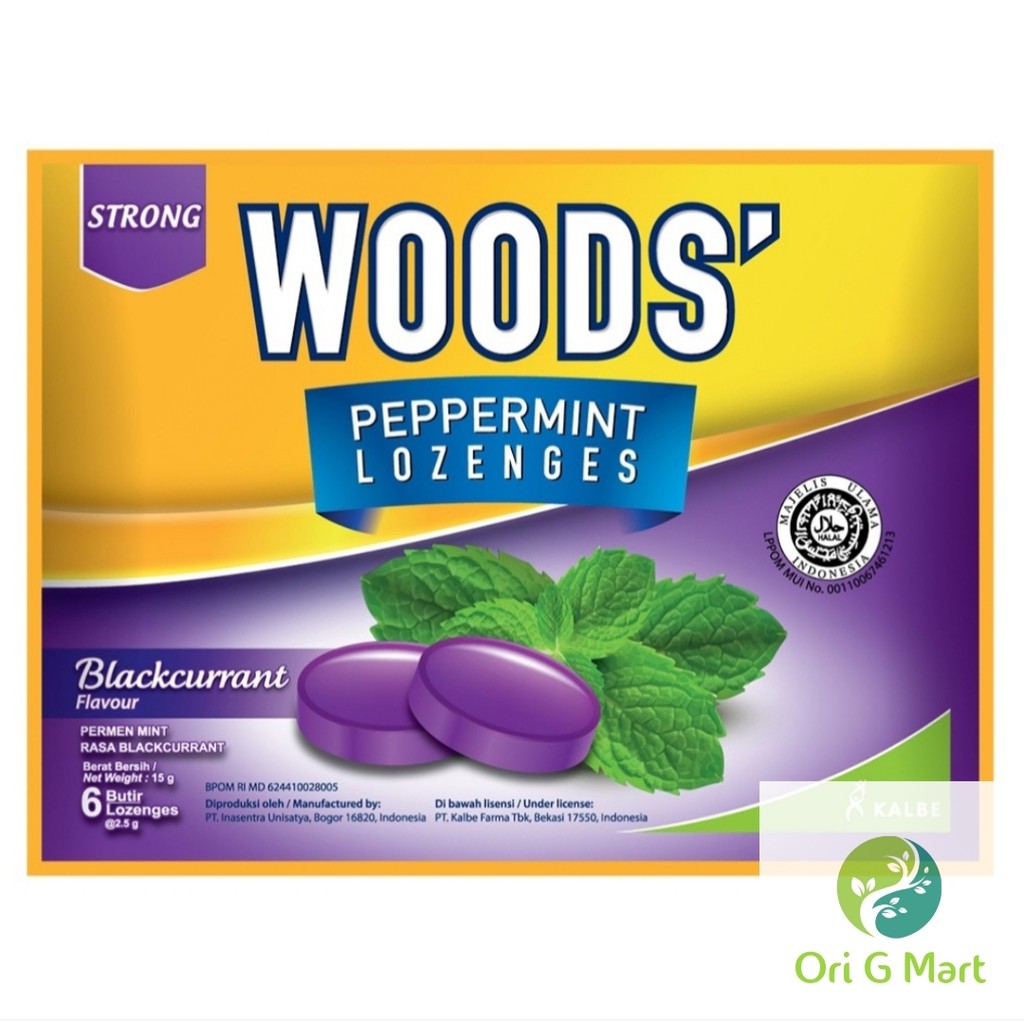 

Permen Woods' Rasa Blackcurrant/Sachet isi 6 butir