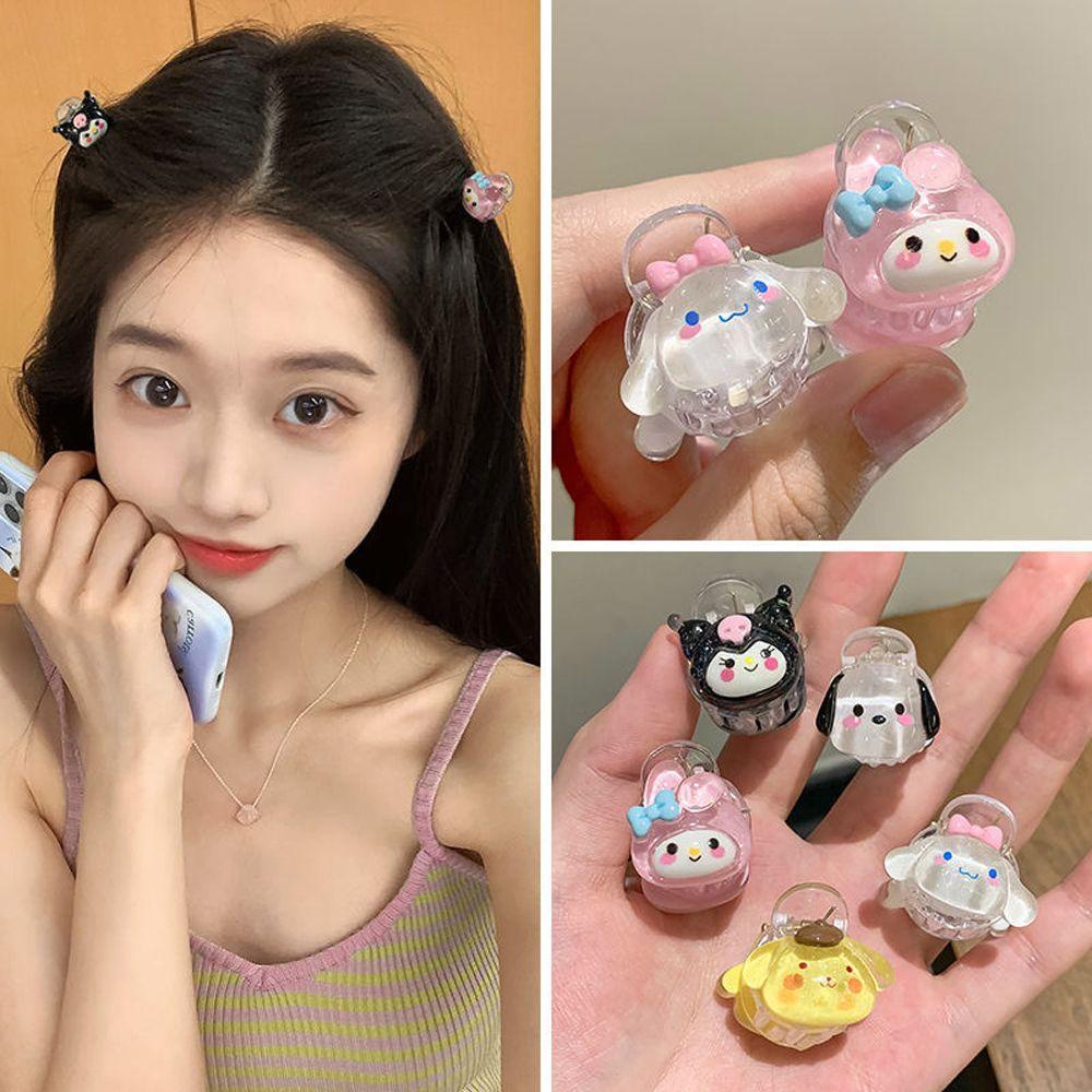 Needway  Hair Clip My Melody Kawaii Kartun Hiu Klip Poni Samping Klip Jepit Rambut Perhiasan Hadiah Hairwear Anak Gaya Korea Jepit