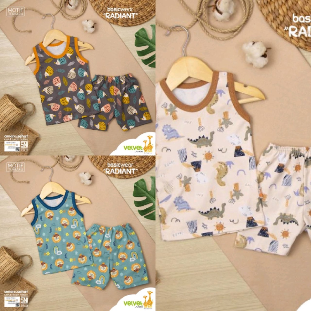 VELVET JUNIOR MURAH SETELAN OBLONG SINGLET CELANA PENDEK ANAK LUCU IMUT KUTUNG