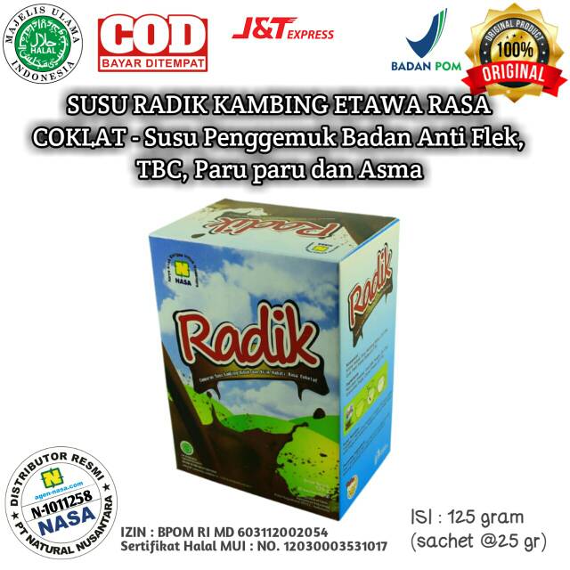 

Radik NASA Susu penggemuk badan kambing etawa TERLARIS original flek TBC paru paru Asma osteoporosis