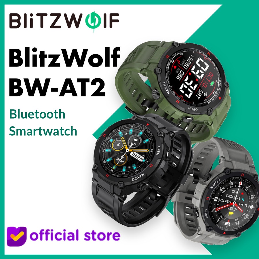 BlitzWolf BW AT2 Smartwatch Heart Rate Sport Heart Music Alt HL3 DT95
