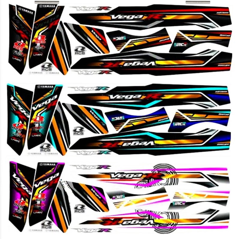 Striping Vega R New Variasi Yamaha Stiker Sticker Skotlet Scotlite Body Motor Lis L
