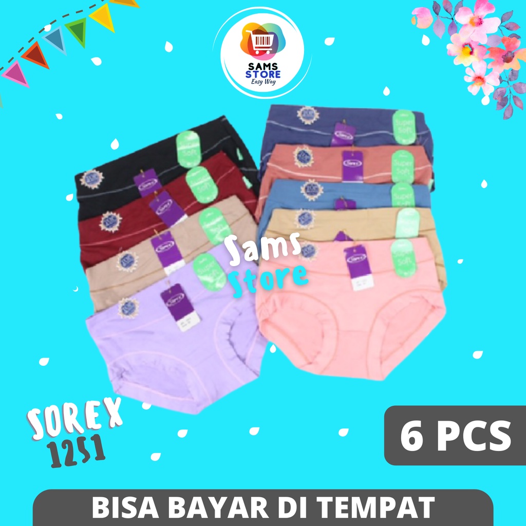 Celana Dalam Wanita Merk Sorex / Sorek Cd Basic Bahan Super Soft CD 1251 Ukuran M L XL XXL / Celana 