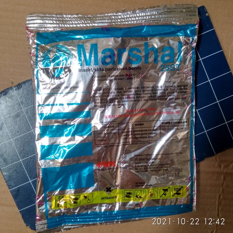 Insektisida perlakuan benih Marshal 25ST 100gr bahan aktif : karbosulfan 25,53%
