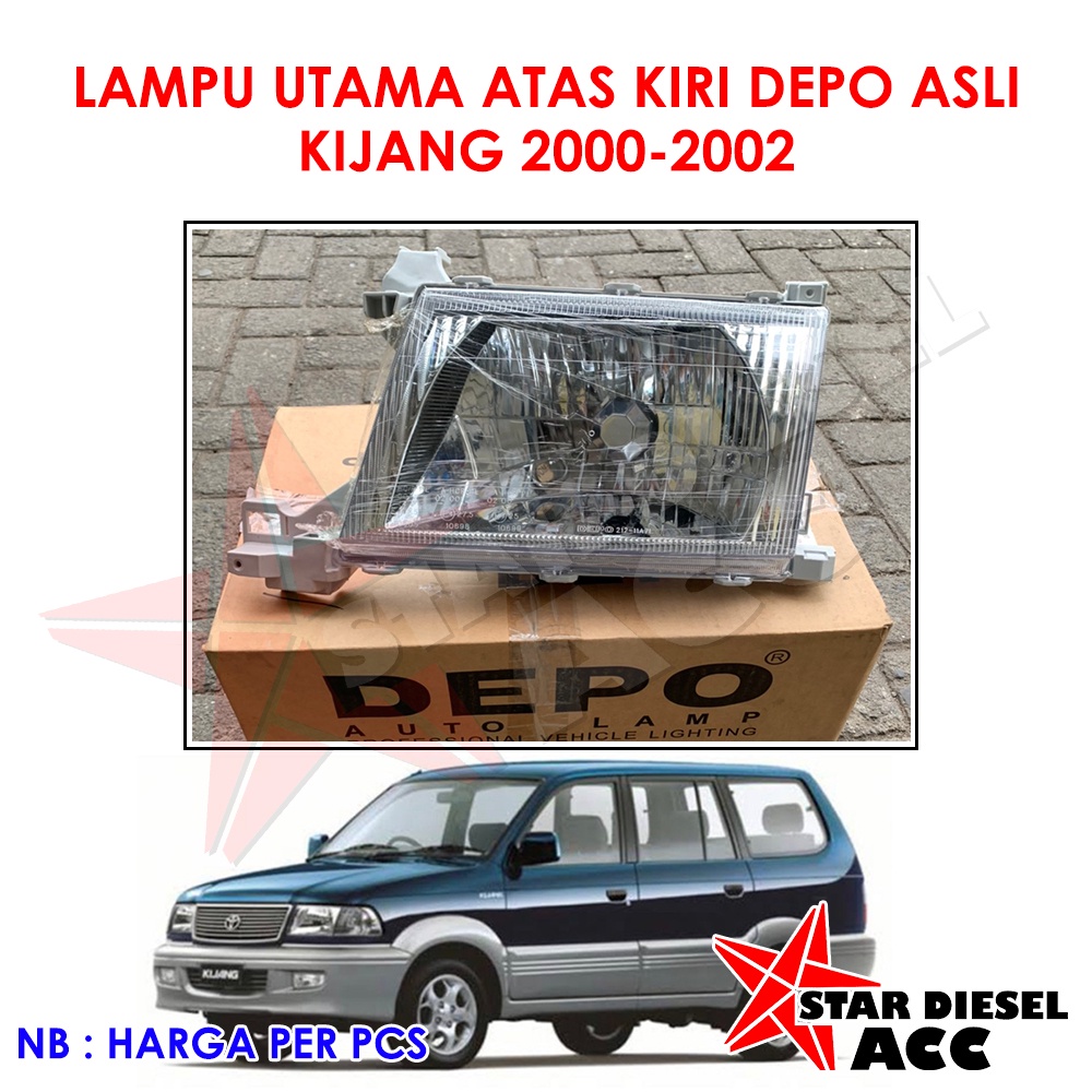 LAMPU BESAR KIJANG CAPSUL 2000 2001 2002 KACA LAMPU UTAMA KOMPLIT DEPO HEADLAMP KIJANG KAPSUL KIRI