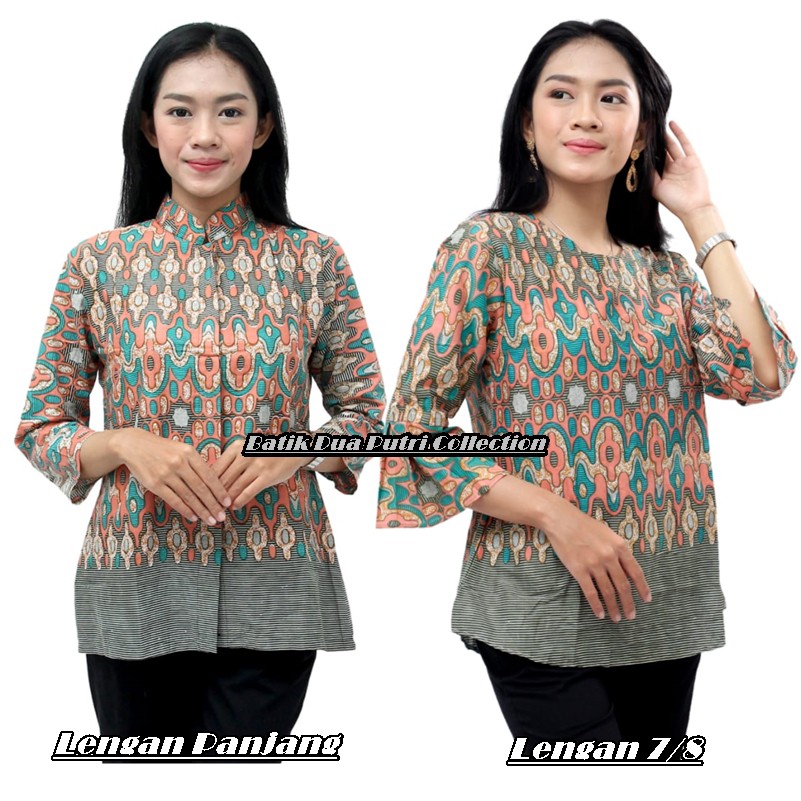 Atasan Batik Wanita Lengan Panjang | Blouse Batik Modern |