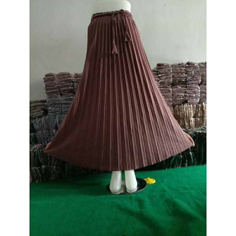Rok Plisket Premium Tali Lonceng
