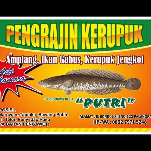 

Kerupuk ikan gabus, ikan harwan ,Amplang,kerupuk basah, kerupuk jengkol