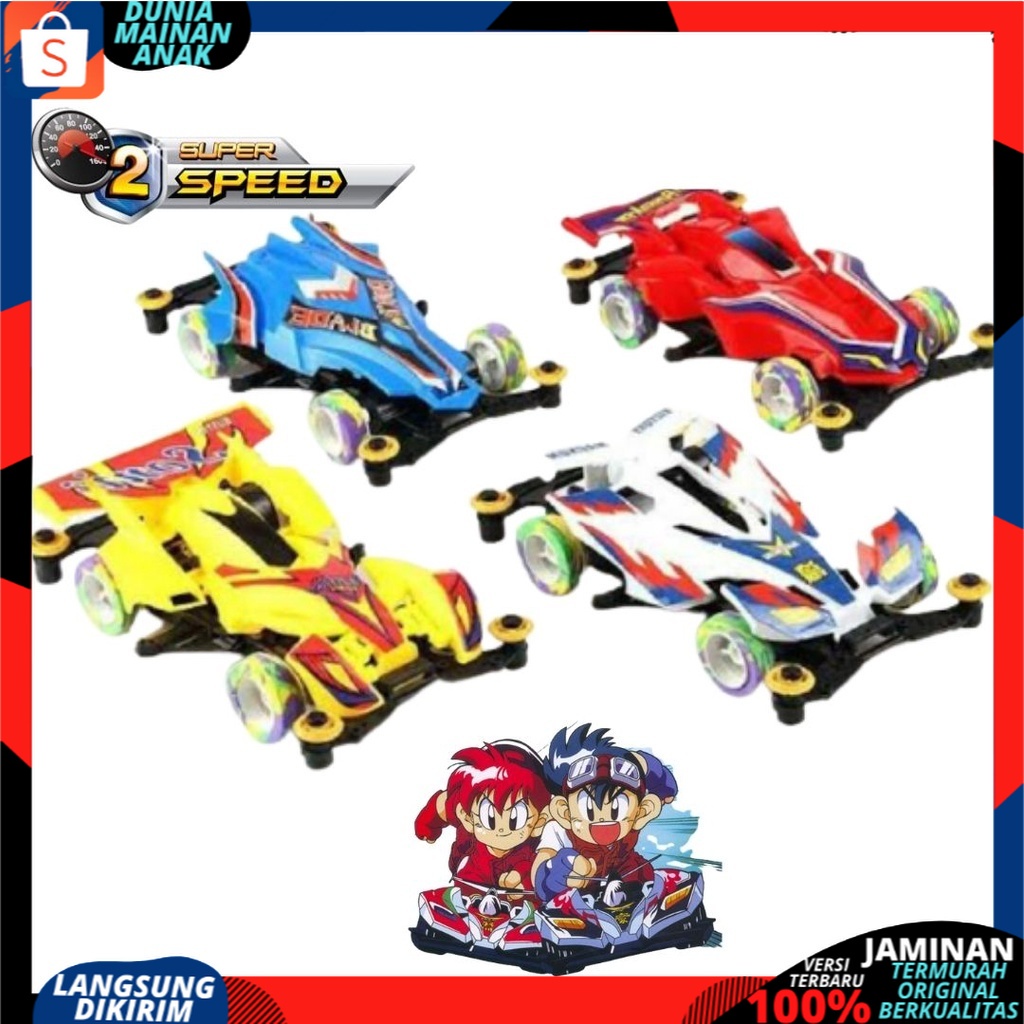 Tamiya Mini 4WD Super Speedy Car Racer -  Mainan Anak Mobil Balap New