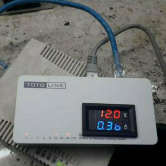 TOTOLINK MODIF POE SENTRAL - POE - S808 - S505 - AMPERMETER -VOLTMETER
