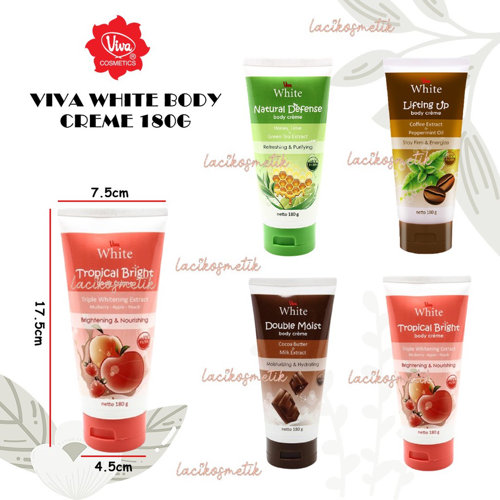 ✨LACIKOSME✨ VIVA WHITE BODY CREME 180G - BPOM ORIGINAL BY VIVA