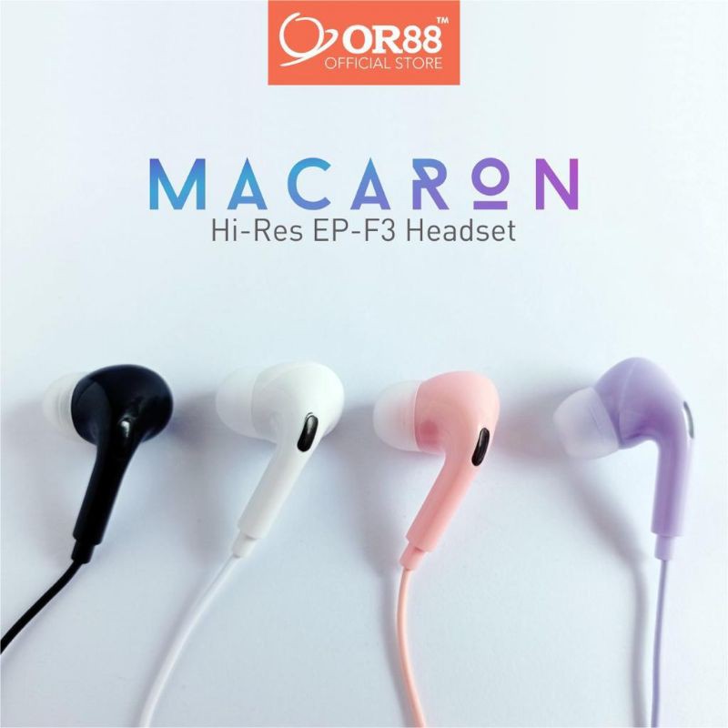 (P) Headset hansfree earphone Macaron U19 F1 F3 full colour extra bass