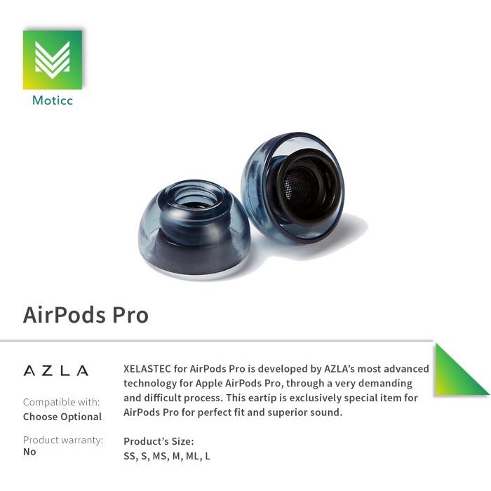 Eartips Earpiece AZLA SEDNA / SednaEarfit XELASTEC for Airpods Pro