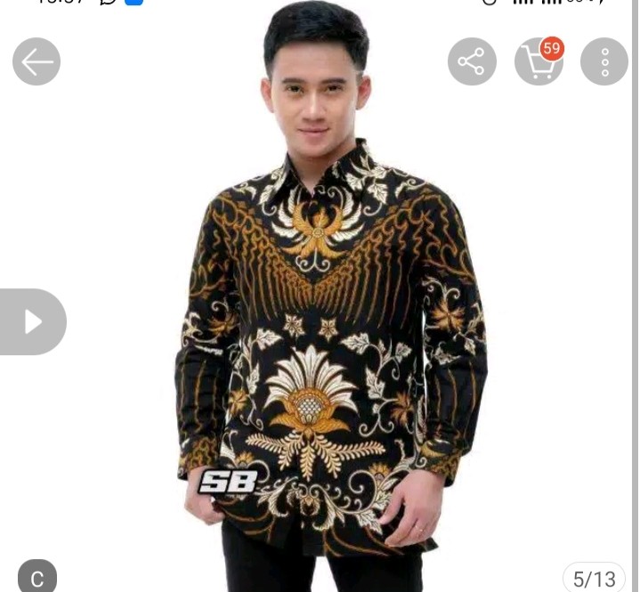 New April Distro Batik Pria Bordir Sogan Hrb026 Balikkan Notoarto Batik Ipnu-ippnu Hem Pria Bel