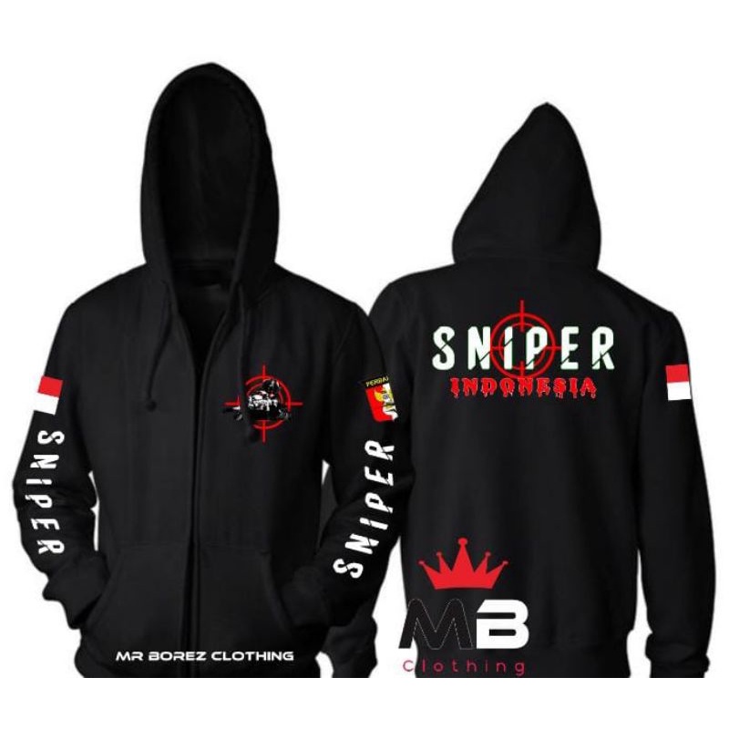 ORIGINAL HOODIE  SWEATER HOODIE ZIPPER / HOODIE PRIA SNIPER / BAJU SNIPER / HOODIE ZIPPER SNIPER / B