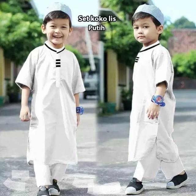 Baju Koko Anak Laki laki Muslim Setelan Cowok Turki Lakilaki Set Stelan List 1 - 13 tahun