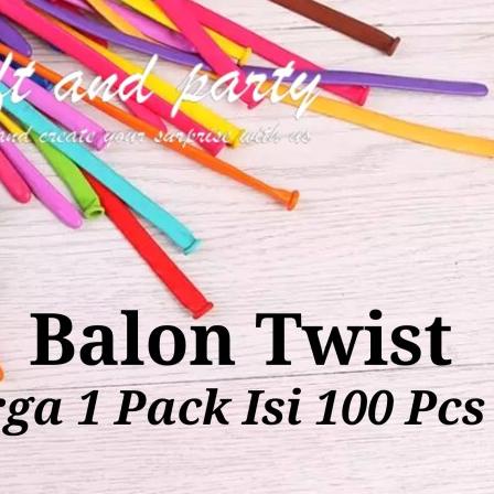 ♦ Balon Twist 1 Pack Isi 100 Pcs / Balon Per Pack / Balon Cacing ✷