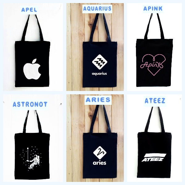 (Part 4 ) New Tote Bag kain drill pakai resleting totebag tas Bahan Halus Premium || Kiiyoomii ||