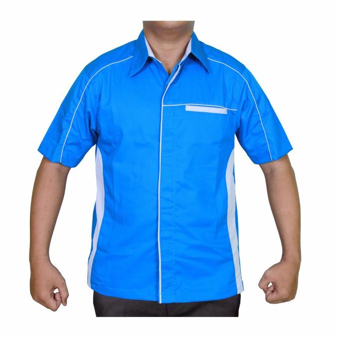 Baju Kerja Murah Tangan Pendek Kemeja Kantor Seragam Karyawan Perusaha