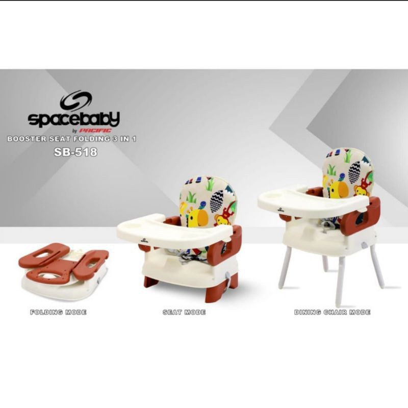 Space Baby Folding Booster Seat kursi makan bayi