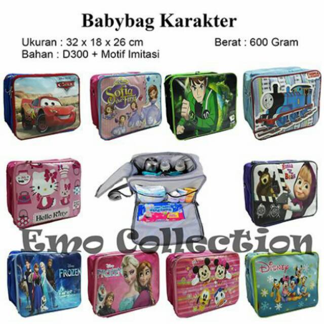 Baby Bag Karakter / Tas bayi / Tas Perlengkapan Baju Bayi