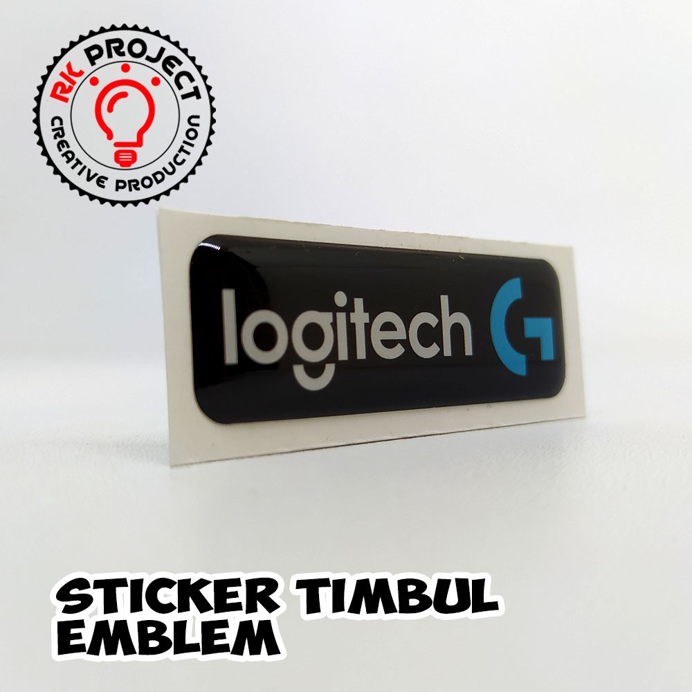 LOGITECH Sticker Timbul Emblem Resin Lentur