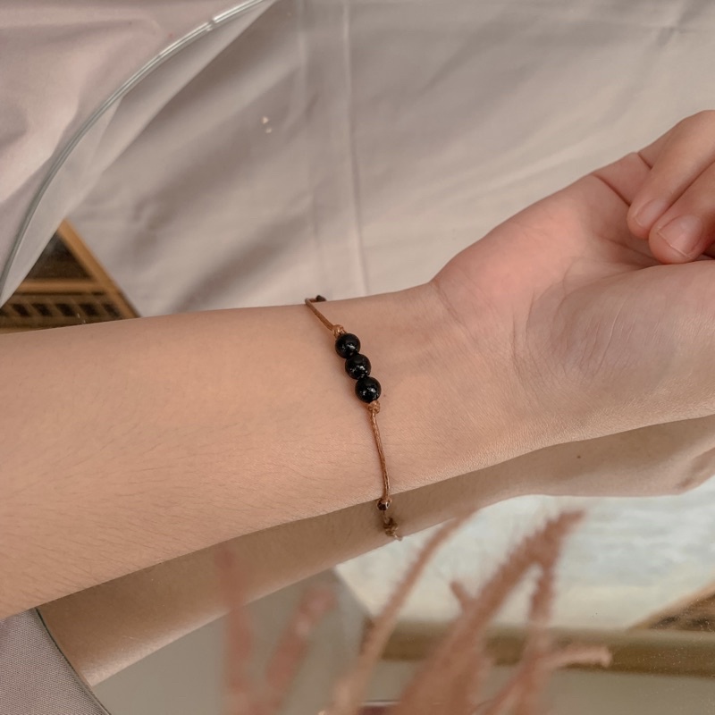 BLACK STONE (gelang tali/ gelang simpel/ gelang etnik/ gelang handmade/ gelang)