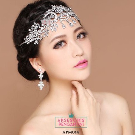 [PALING LARIS] HEADPIECE WEDDING TIARA PENGANTIN CRYSTAL AKSESORIS RAMBUT APM014