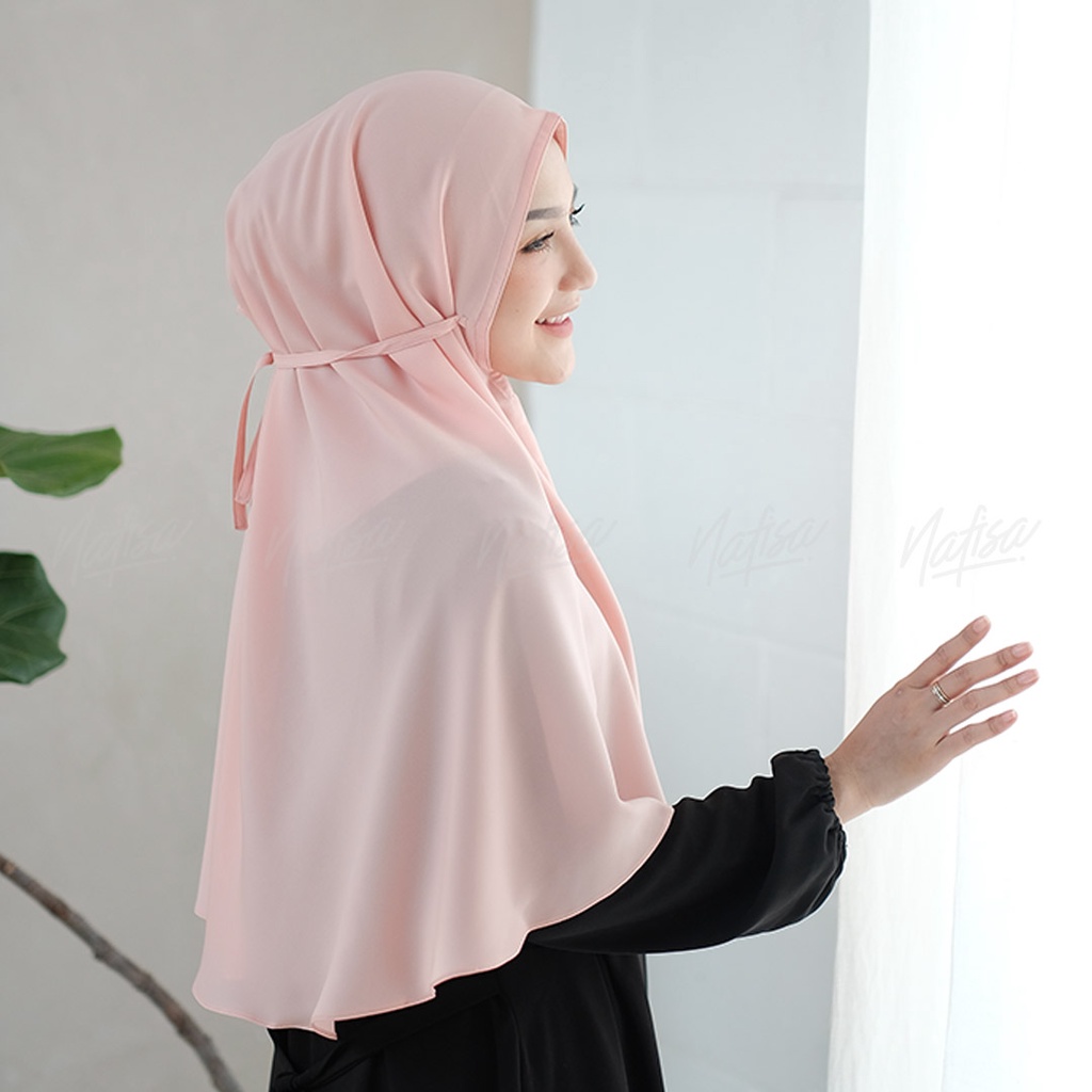 Hijab Instan Nafisa HIJAB QUEEN | Jibab Instan Non Ped Variasi Tali Premium Kerudung Instan Tanpa Bergo