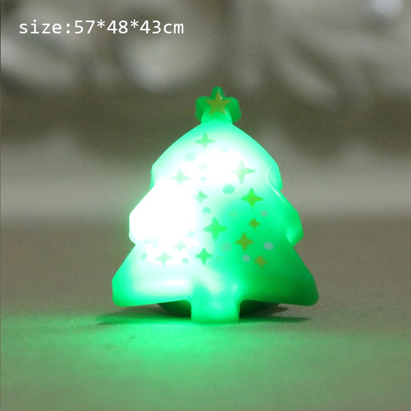 1 Pc Pack Funny Christmas Finger Ring With LED Light / Santa Snowflake Xmas Tree Luminescent Ring / Party Decoration Party Favors