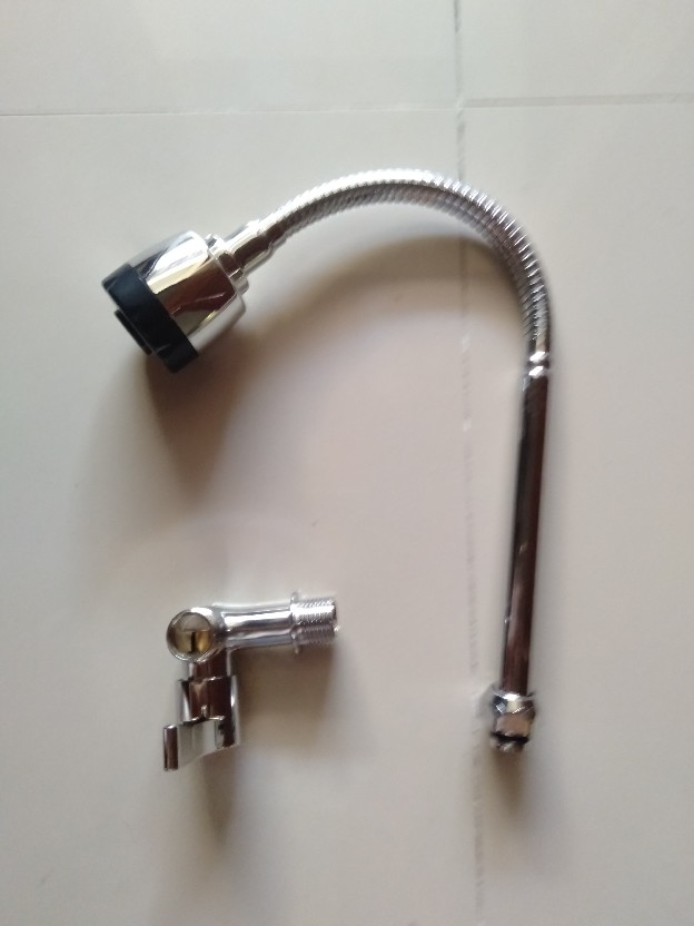 Kran Keran Air Angsa Fleksibel Tembok Sink Minimalis Premium Stainless Cuci Piring Wastafel