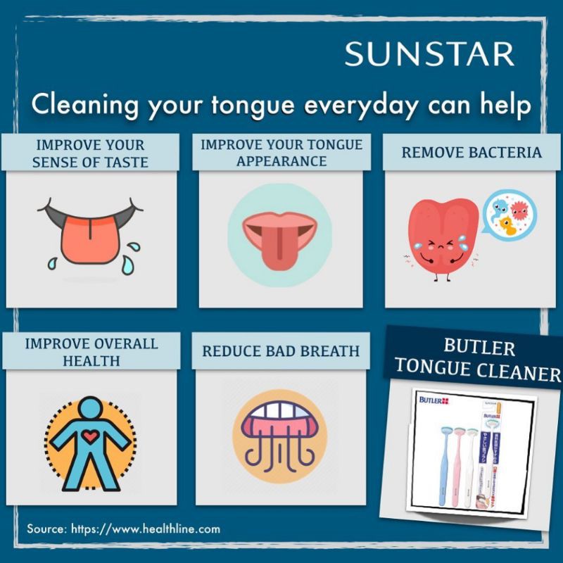 Tounge Cleanser Butler Sunstar Japan / Sikat Pembersih Lidah merk Butler Sunstar